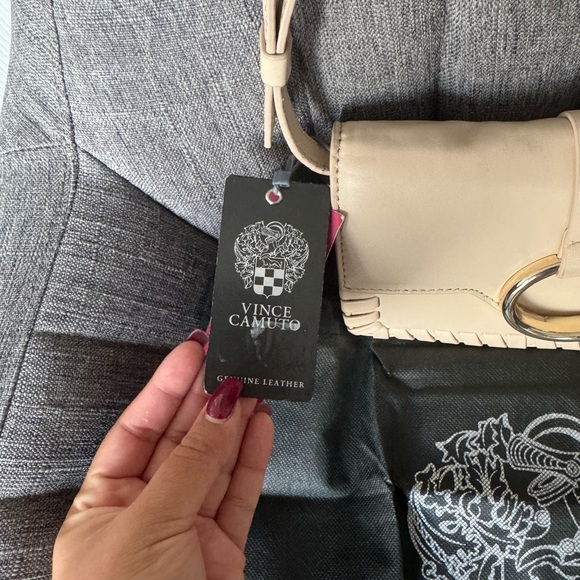 Vince Camuto Nude Crossbody Bag | NWT + Dust Bag | Ring Detail |Adjustable Strap - Picture 7 of 12